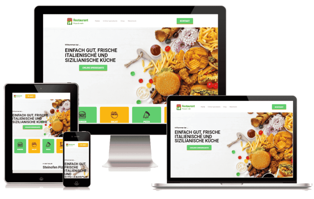 Gastro Lieferservice Shops Mieten Webshop Onlineshop einfach mieten